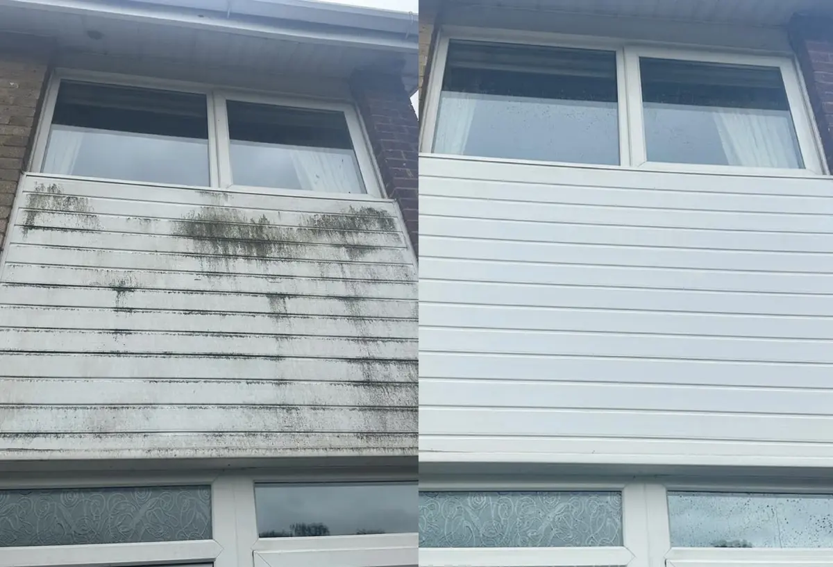 Cladding cleaning before and after