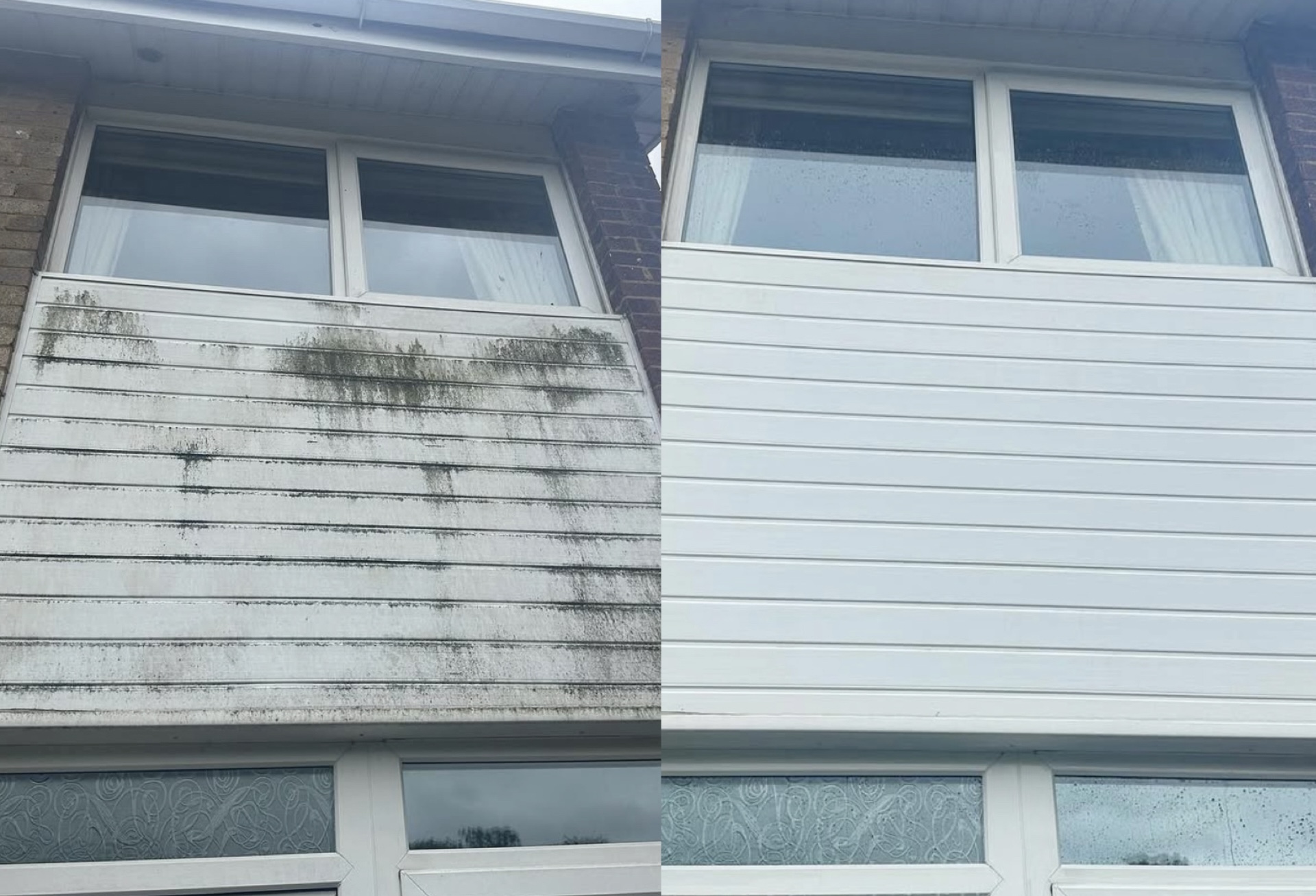 Cladding cleaning before and after
