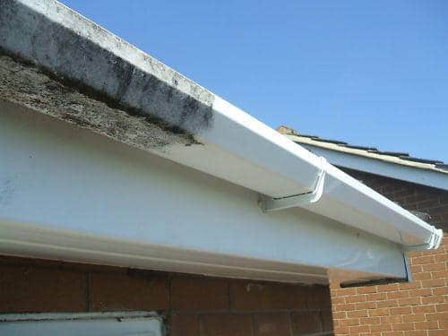 Fascia, soffit and gutter cleaning before and after